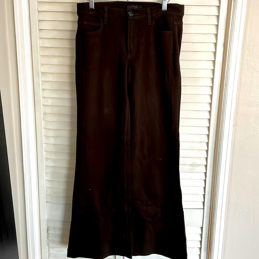 NWOT TAG Dark Brown Flare Leg Pants, Size 28